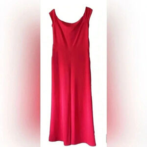 EXPRESS Red Off the Shoulder Wide Leg Jumpsuit Size Medium
